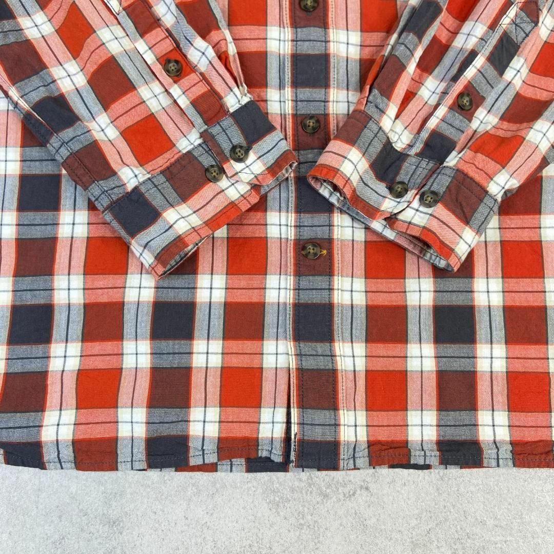 carhartt(カーハート)のCarhartt　カーハート　チェックシャツ　古着　オレンジ系　3XL メンズのトップス(シャツ)の商品写真