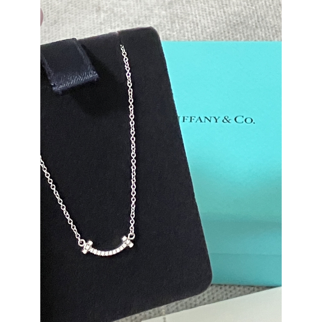 Tiffany ティファニー Tスマイル ダイヤモンド ネックレス 18K WG