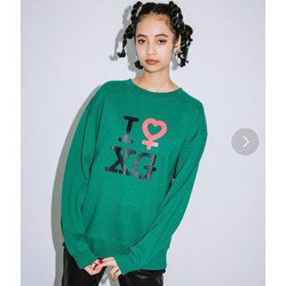 エックスガール(X-girl)の新品！X-GIRL★FEMINISM CREW SWEAT TOP トレーナー(トレーナー/スウェット)