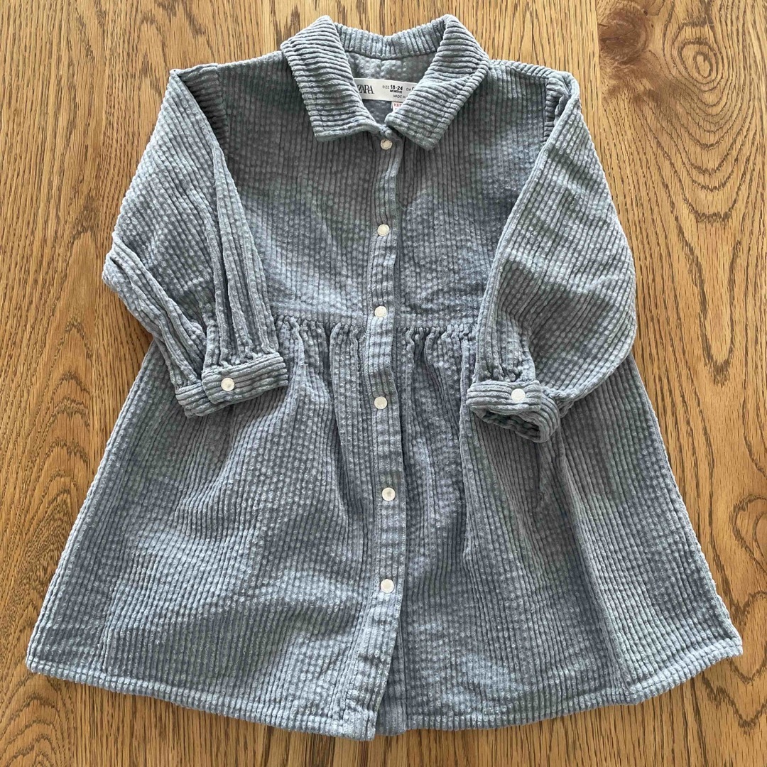 ZARA KIDS(ザラキッズ)のZARA スエード ワンピース アウター 90 キッズ/ベビー/マタニティのキッズ服女の子用(90cm~)(ワンピース)の商品写真