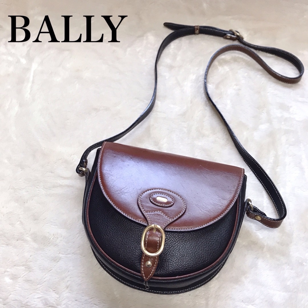 Bally - BALLY ロゴ 切り替え レザー クロスボディ オールレザー