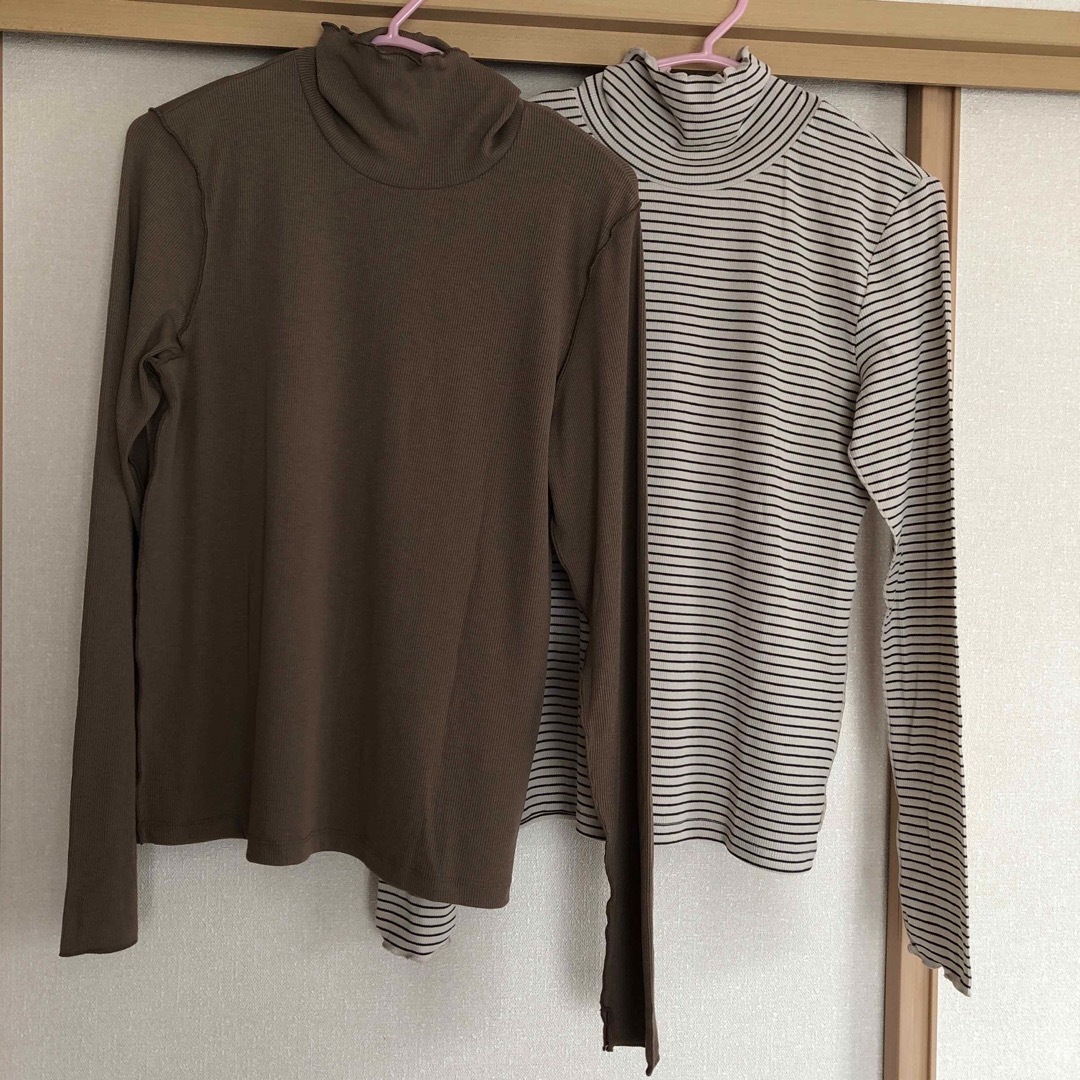 GU(ジーユー)のGUソフトリブタートルネックT レディースのトップス(Tシャツ(長袖/七分))の商品写真