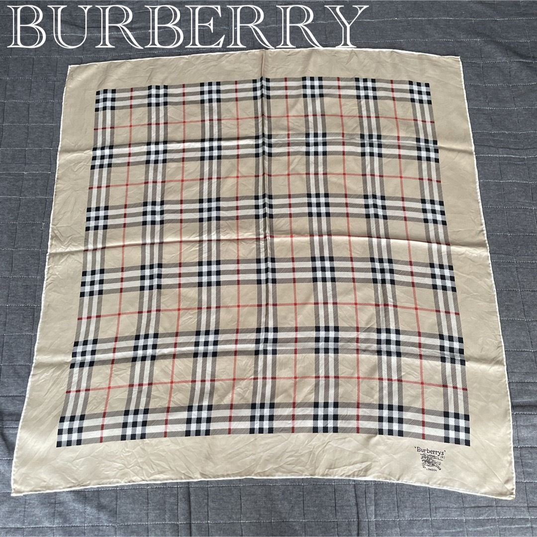 BURBERRY(バーバリー)のBURBERRY バーバリー シルク スカーフ ノバチェック ホース ロゴ レディースのファッション小物(バンダナ/スカーフ)の商品写真