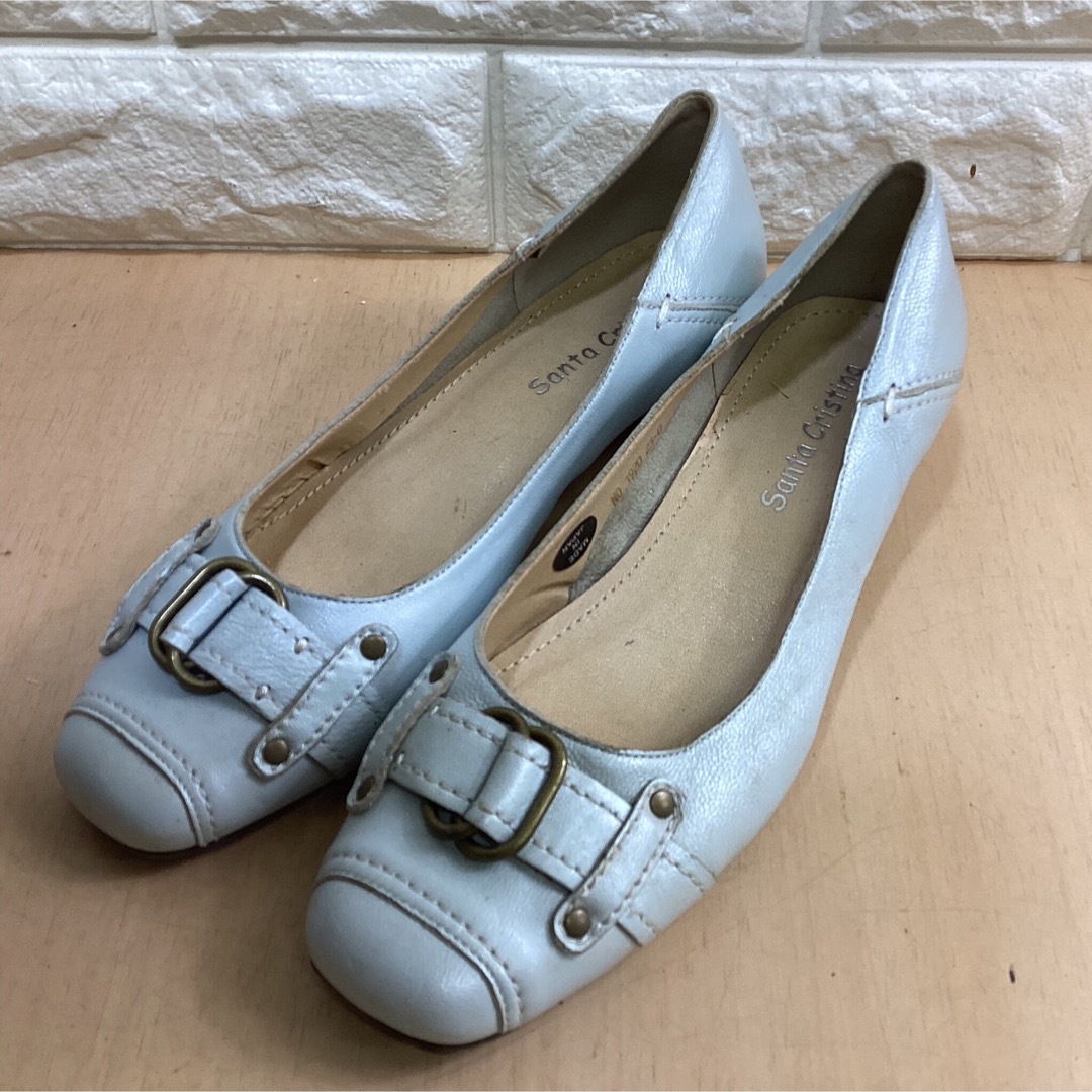 パンプス ヒール3センチ レディース ホワイト ローヒール(W-50) レディースの靴/シューズ(ハイヒール/パンプス)の商品写真