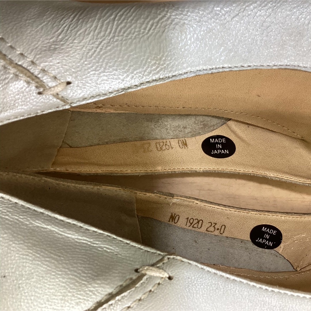 パンプス ヒール3センチ レディース ホワイト ローヒール(W-50) レディースの靴/シューズ(ハイヒール/パンプス)の商品写真