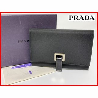 プラダ(PRADA)のPRADA プラダ 三つ折り 財布 黒 箱付 D7(財布)