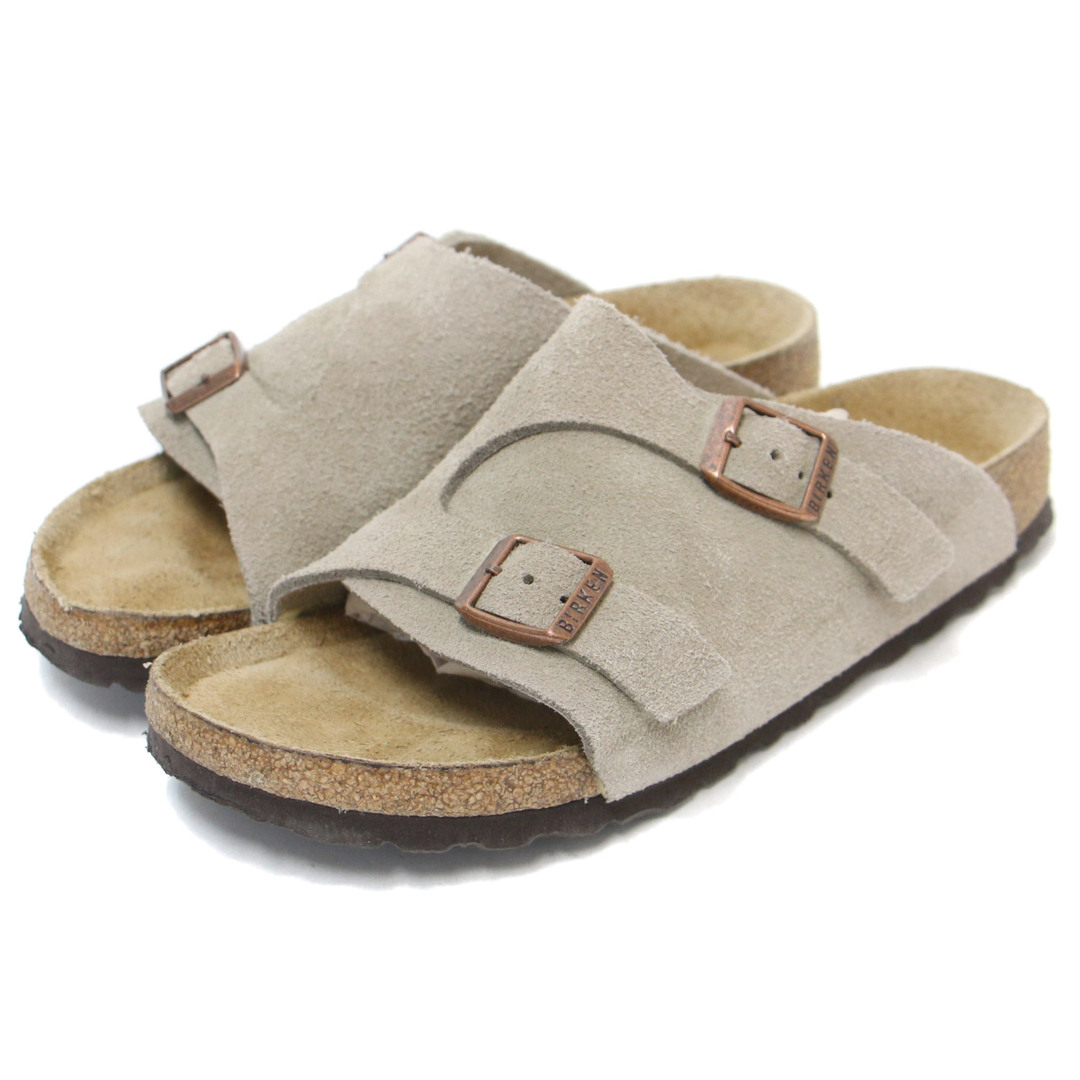 BIRKENSTOCK ビルケンシュトック サンダル シューズ 靴 トープ 37(24.0cm) フラット スエード コルク ベルト ダブルバックル チューリッヒ Zurich BS 1009533 楽ちん ぺたんこ きれいめ カジュアル 大人女子【レディース】【K3906】