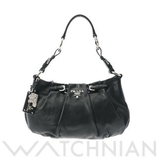 美品 プラダ サイド フリル ワンショルダーバッグ ハンドバッグ ナイロン レディース PRADA 【1-0124025】