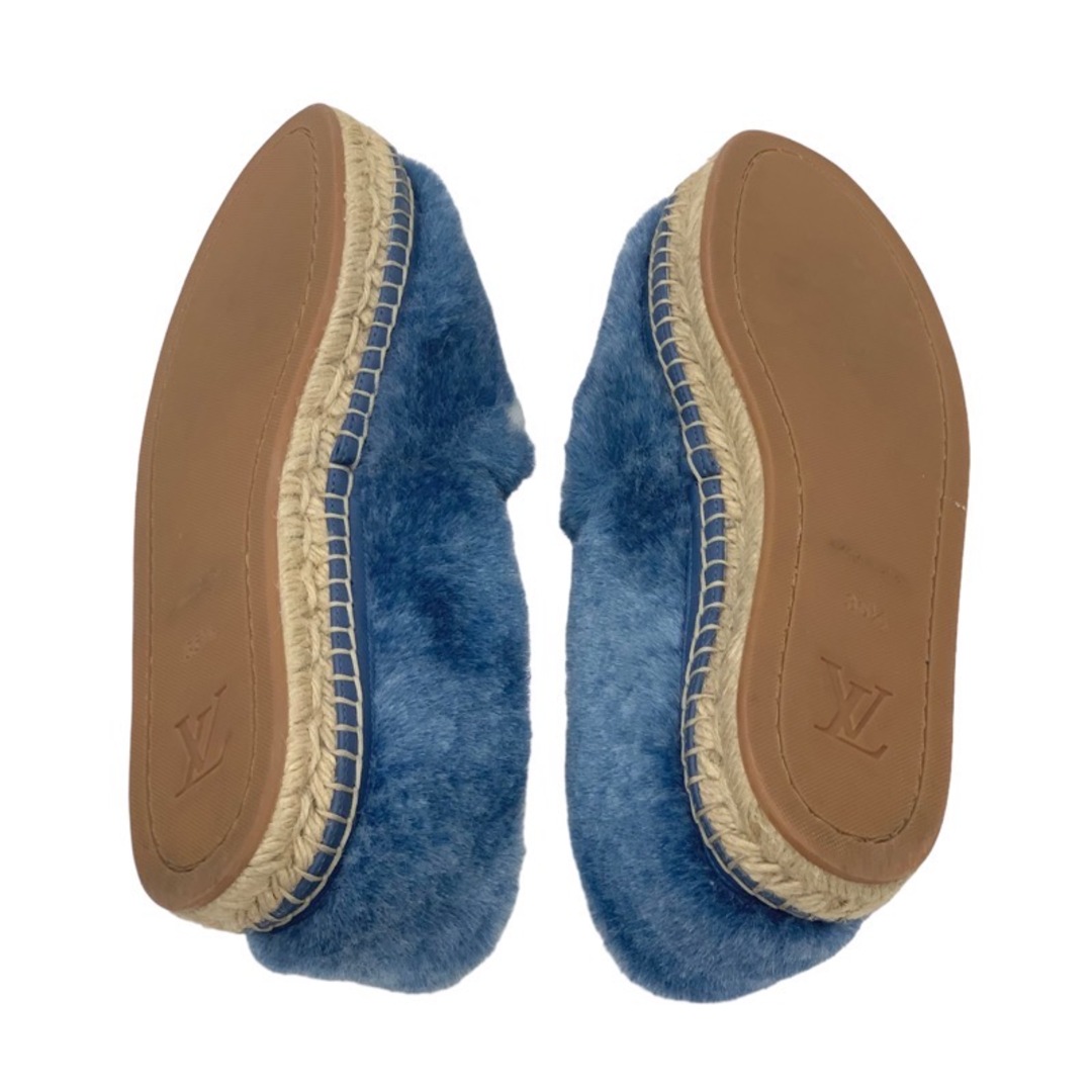 LOUIS VUITTON(ルイヴィトン)のルイヴィトン LOUIS VUITTON フラットシューズ 靴 シューズ ファー ブルー ロゴ エスパドリーユ レディースの靴/シューズ(スリッポン/モカシン)の商品写真