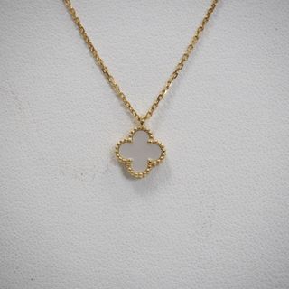 ヴァンクリーフアンドアーペル(Van Cleef & Arpels)のヴァンクリーフ＆アーペル プチネックレス K18YG シェル  VCA スウィート アルハンブラ VCARF69100 Th948811 美品・中古(ネックレス)