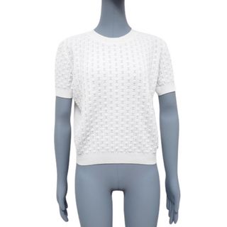 CHANEL - CHANEL カットソー 白 希少サイズ 42 レース Tシャツ