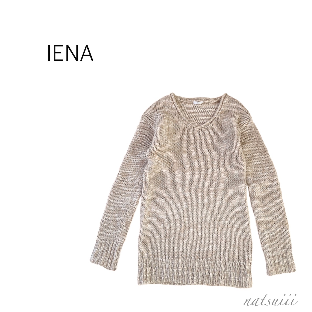 IENA(イエナ)のIENA イエナ . ラメ Ｖネック モヘア混 プルオーバー ニット レディースのトップス(ニット/セーター)の商品写真