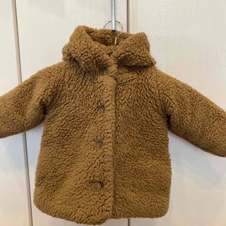 プチバトー(PETIT BATEAU)のプチバトー　12m 74 クマ耳フードのボアコート(ジャケット/コート)