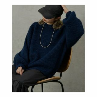 パルグループアウトレット(PAL GROUP OUTLET)の【ネイビー】【earthy_】リサイクルヤーンシャギーニット(ニット/セーター)