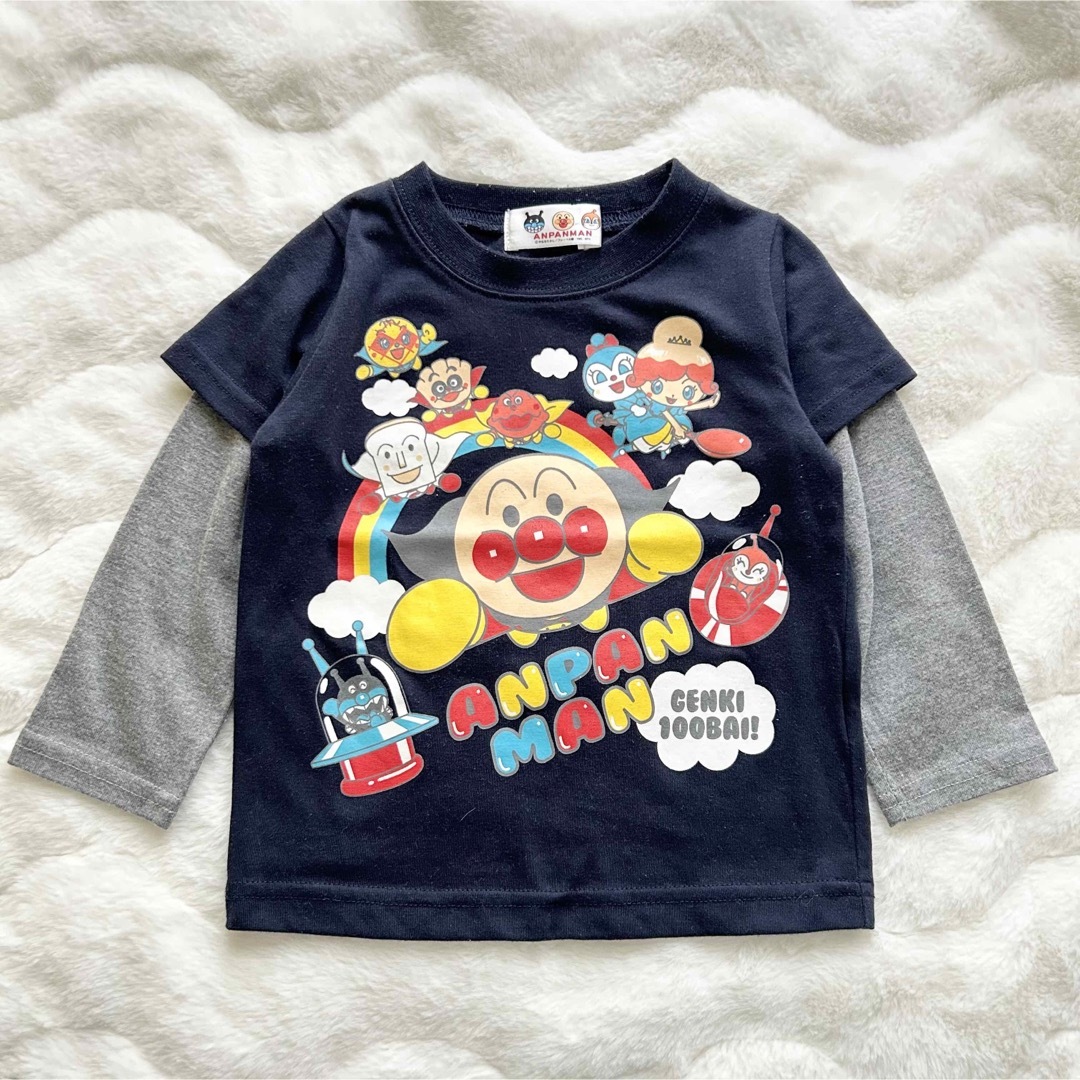 アンパンマン(アンパンマン)のキッズ 90cm Tシャツ ズボン アンパンマン ドラえもん 恐竜 キャラクター キッズ/ベビー/マタニティのキッズ服男の子用(90cm~)(Tシャツ/カットソー)の商品写真