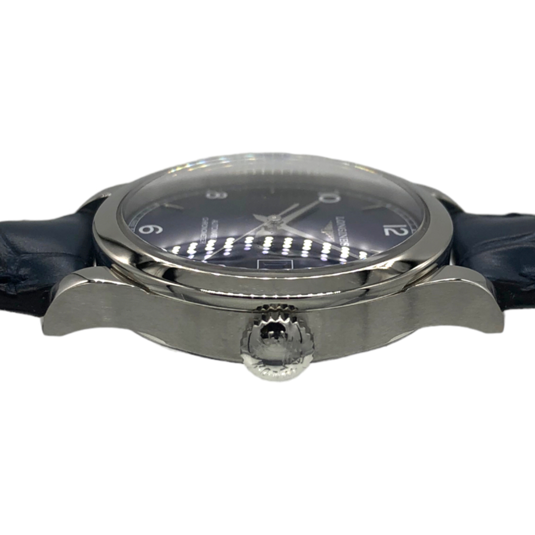 LONGINES(ロンジン)の　ロンジン LONGINES レコード アリゲーターレザー L2.321.4.96.4 シルバー×ブルー SS/革ベルト レディース 腕時計 レディースのファッション小物(腕時計)の商品写真