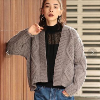 ビューティアンドユースユナイテッドアローズ(BEAUTY&YOUTH UNITED ARROWS)のBEAUTY&YOUTH ウールハンドケーブル カーディガン(カーディガン)