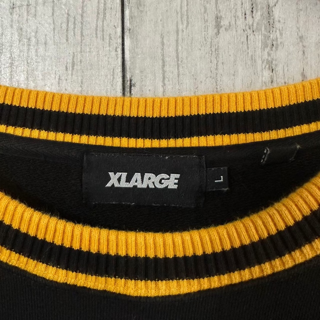 【大人気モデル】XLARGE スウェットL パイル地ロゴ センターロゴ