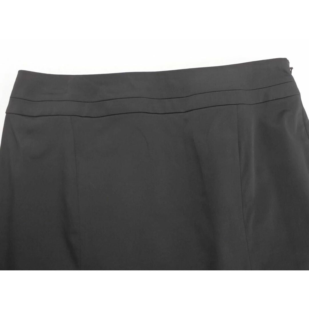 COMME CA ISM(コムサイズム)のCOMME CA ISM コムサイズム サテン Aライン 台形 スカート sizeL/黒 ■■ レディース レディースのスカート(ひざ丈スカート)の商品写真