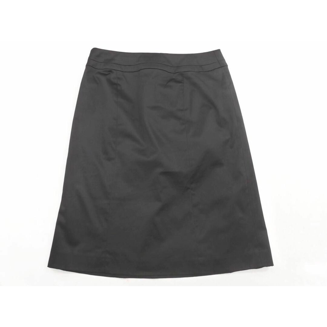 COMME CA ISM(コムサイズム)のCOMME CA ISM コムサイズム サテン Aライン 台形 スカート sizeL/黒 ■■ レディース レディースのスカート(ひざ丈スカート)の商品写真