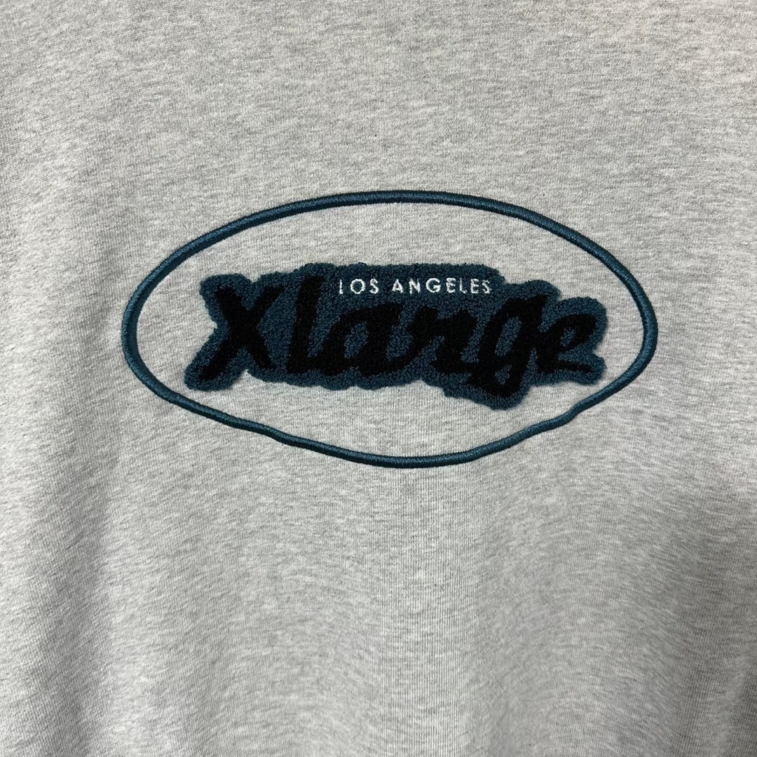 【大人気モデル】XLARGE スウェットL パイル地ロゴ センターロゴ