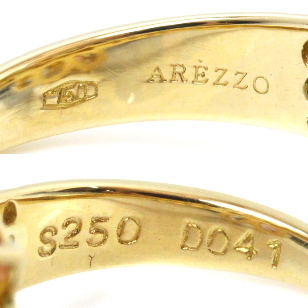 AREZZO アレッツォ K18YG イエローゴールド リング・指輪 サファイア2.50ct ダイヤモンド0.41ct 10号 6.6g レディース【美品】