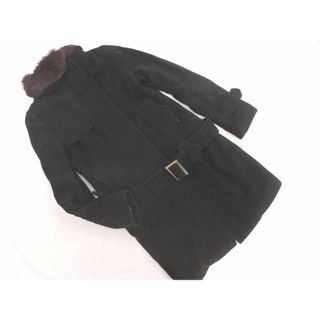 アーバンリサーチ(URBAN RESEARCH)のURBAN RESEARCH アーバンリサーチ ウール混 ファー 付 コート size38/黒 ◆■ レディース(その他)