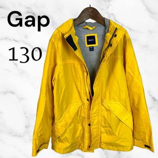 【Gap】キッズプルジップジャケット　パーカー　コットン　イエロー　130(ジャケット/上着)