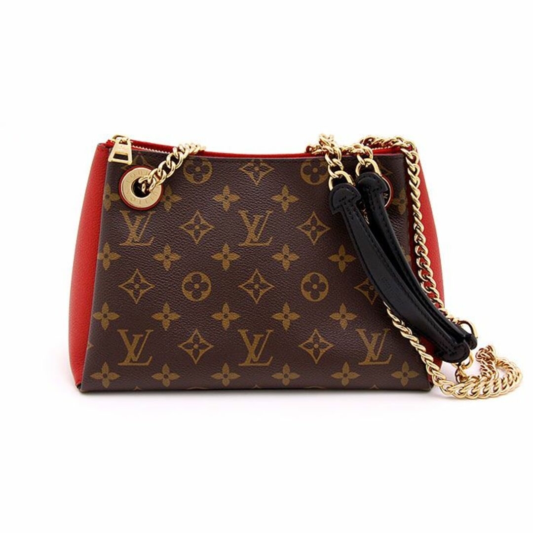 美品 ルイヴィトン ショルダーバッグ モノグラム スレンヌ BB M43776 スリーズ レッド LOUIS VUITTON フランス製 赤 ブランドバッグ レディース ミニバッグ ゴールド金具