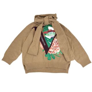 ヴァレンティノ(VALENTINO)のVALENTINO ヴァレンティノ ニット UNDERCOVER アンダーカバー コラボ ストール風 アパレル トップス セーター 服 M SV0KC06E5S2 ブラウン 茶 マルチカラー ウール    メンズ 人気【中古品】(ニット/セーター)