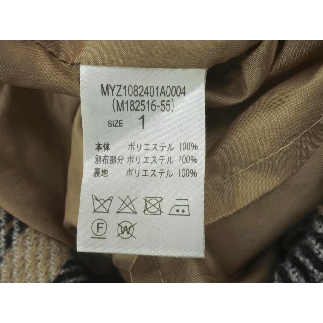 mystic(ミスティック)のmystic ミスティック 切替 チェック ロング スカート size1/ベージュｘ黒 ◇■ レディース レディースのスカート(ロングスカート)の商品写真