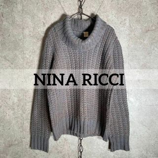 ライトグレーNINA RICCI オープンニットベスト