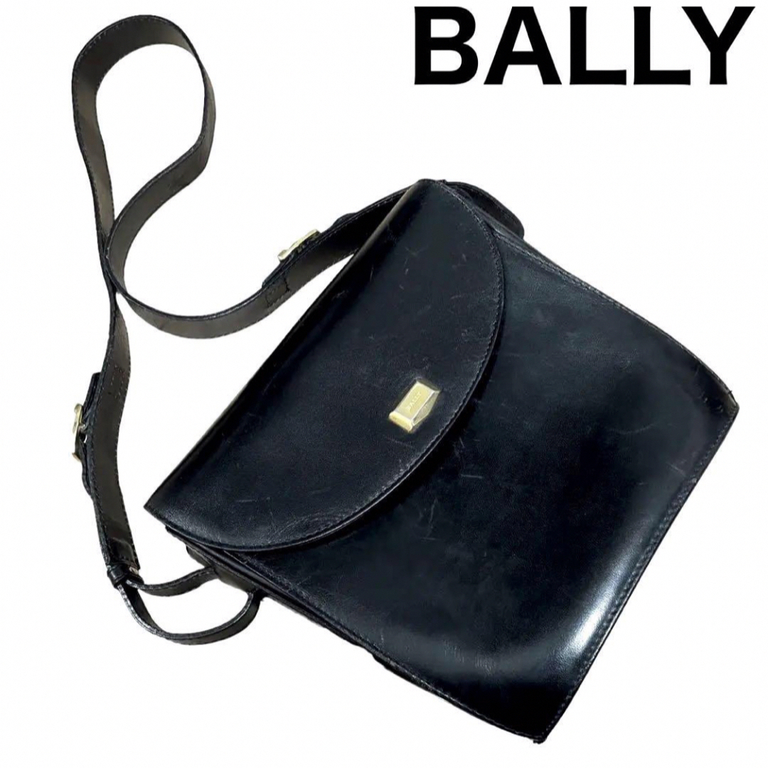 【オールレザー】BALLY 2wayバケツバッグブラック