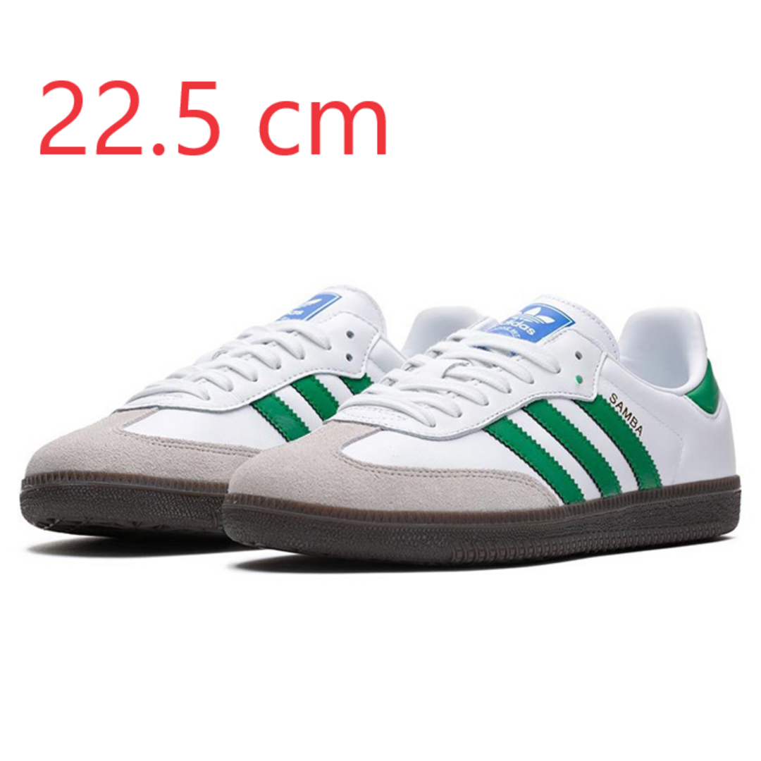 adidas メンズスニーカー SAMBA OG ホワイトグリーン 22.5cm