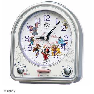 Disney セイコークロック 目覚まし時計 ディズニー　100周年記念モデル(置時計)