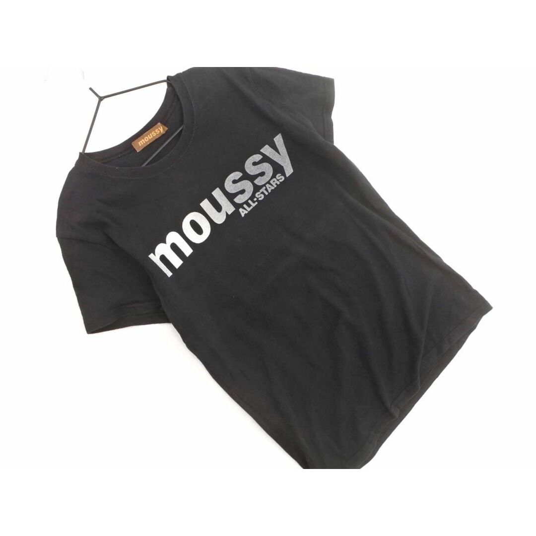 moussy(マウジー)のMOUSSY マウジー ロゴ プリント Tシャツ sizeS/黒 ■◆ レディース レディースのトップス(Tシャツ(半袖/袖なし))の商品写真