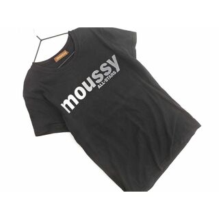マウジー(moussy)のMOUSSY マウジー ロゴ プリント Tシャツ sizeS/黒 ■◆ レディース(Tシャツ(半袖/袖なし))