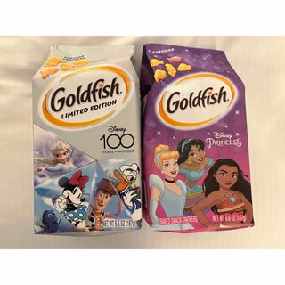 ディズニー(Disney)の海外限定　Gold Fish ディズニー プリンセス&100周年記念 ２パック(菓子/デザート)