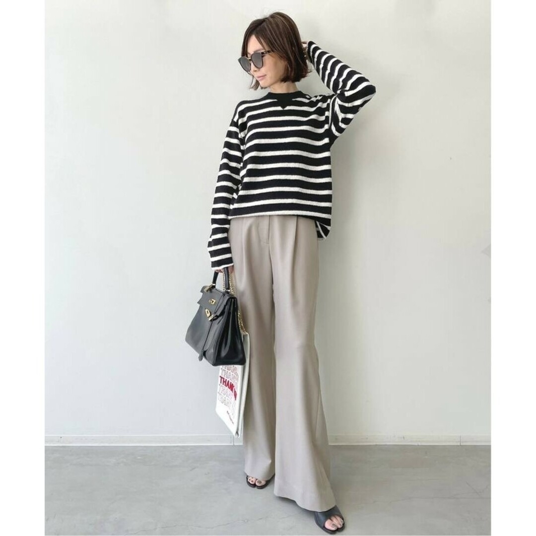 L'Appartement DEUXIEME CLASSE(アパルトモンドゥーズィエムクラス)の【MADISON BLUE/マディソンブルー】BORDER KNIT BOUCL レディースのトップス(ニット/セーター)の商品写真