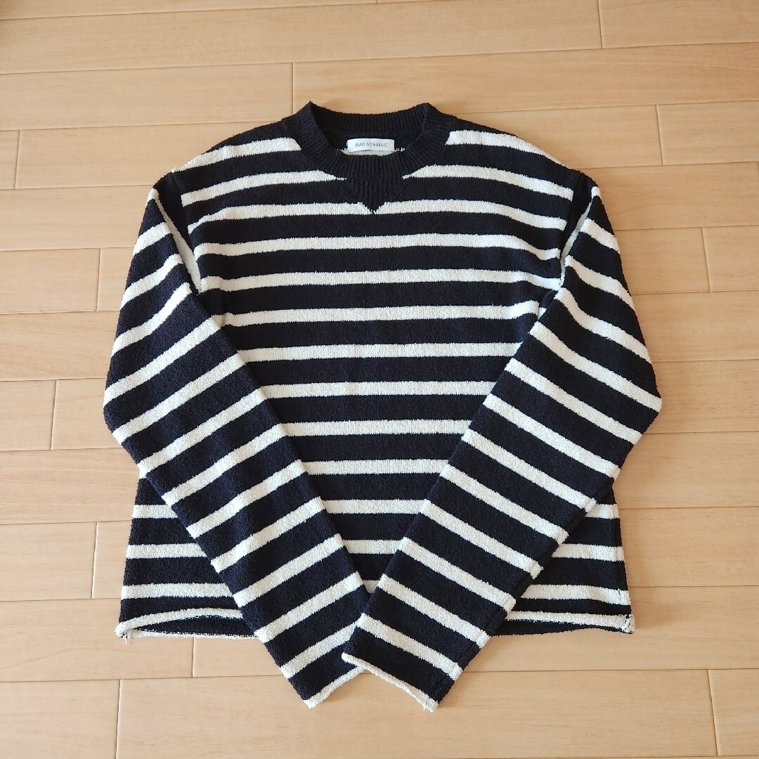 L'Appartement DEUXIEME CLASSE(アパルトモンドゥーズィエムクラス)の【MADISON BLUE/マディソンブルー】BORDER KNIT BOUCL レディースのトップス(ニット/セーター)の商品写真