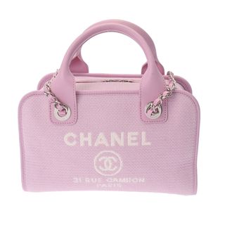 シャネル(CHANEL)のシャネル ドーヴィル ボーリングバッグ 2WAY ハンドバッグ ピンク(ハンドバッグ)