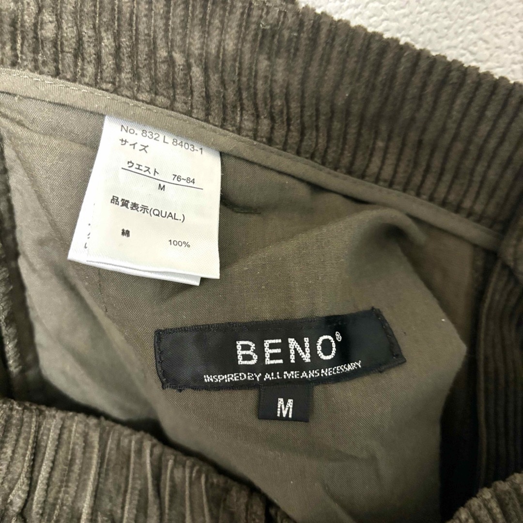 BENO(ビーノ)のBENO コーデュロイワイドパンツ　Mサイズ メンズのパンツ(その他)の商品写真