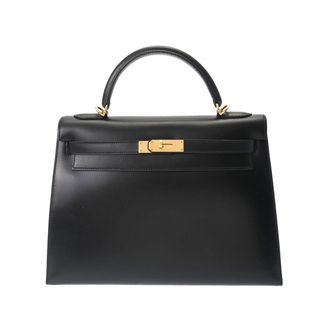 エルメス(Hermes)のエルメス  ケリー 32 外縫い 2WAYバッグ 黒(その他)