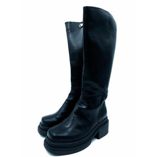 スライ(SLY)のSLY スライ CHUNKY SOLE KNEE ロング ブーツ sizeM（23.0cm位）/黒 ◇■ レディース(ブーツ)