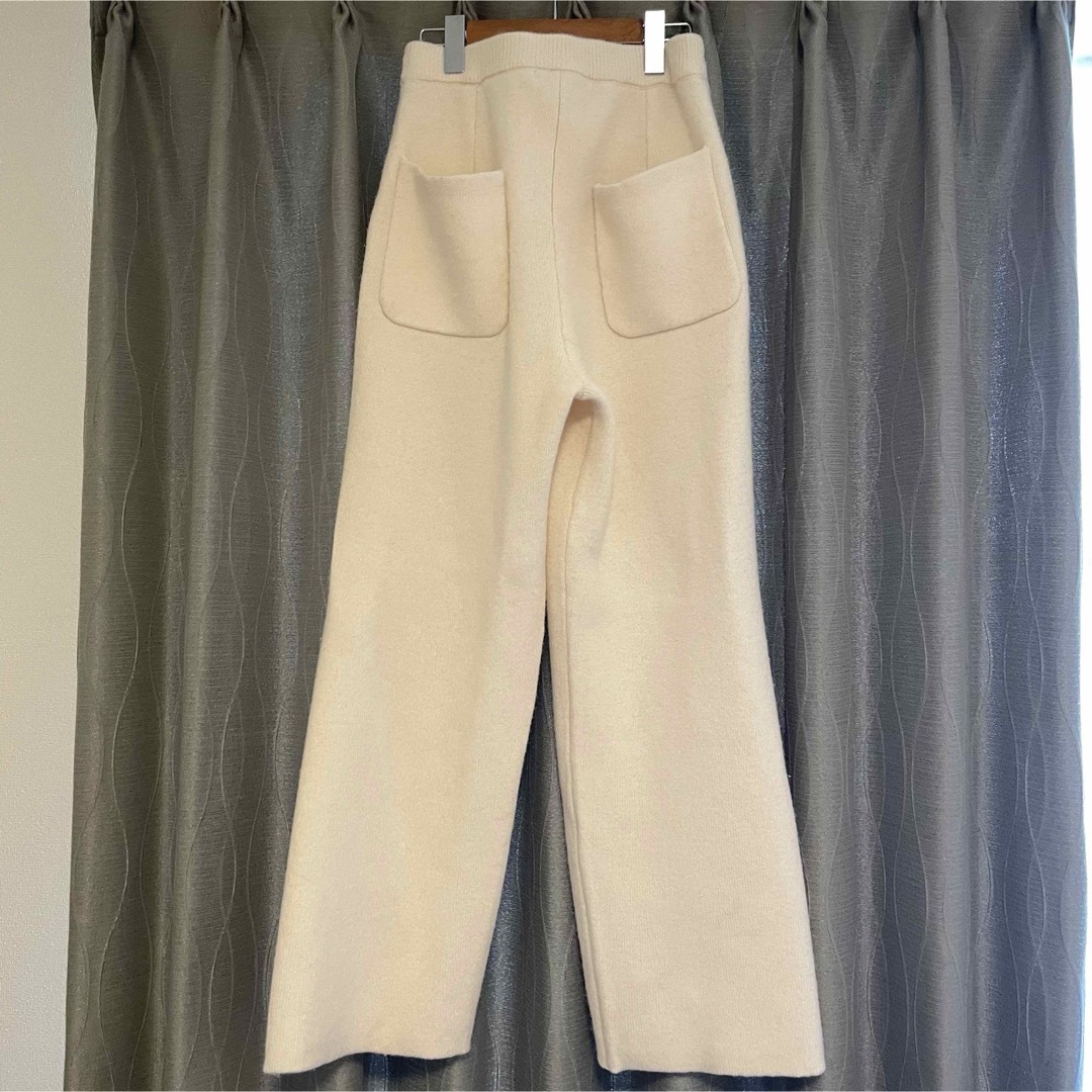 ETRE TOKYO アウトポケットウーリーニットパンツ IVORY M
