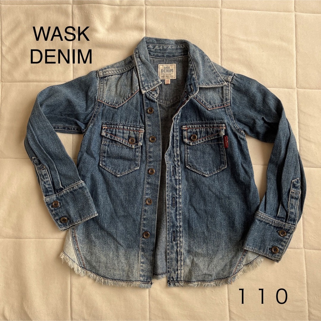 WASK(ワスク)のWASK デニムシャツ　110 キッズ/ベビー/マタニティのキッズ服男の子用(90cm~)(Tシャツ/カットソー)の商品写真