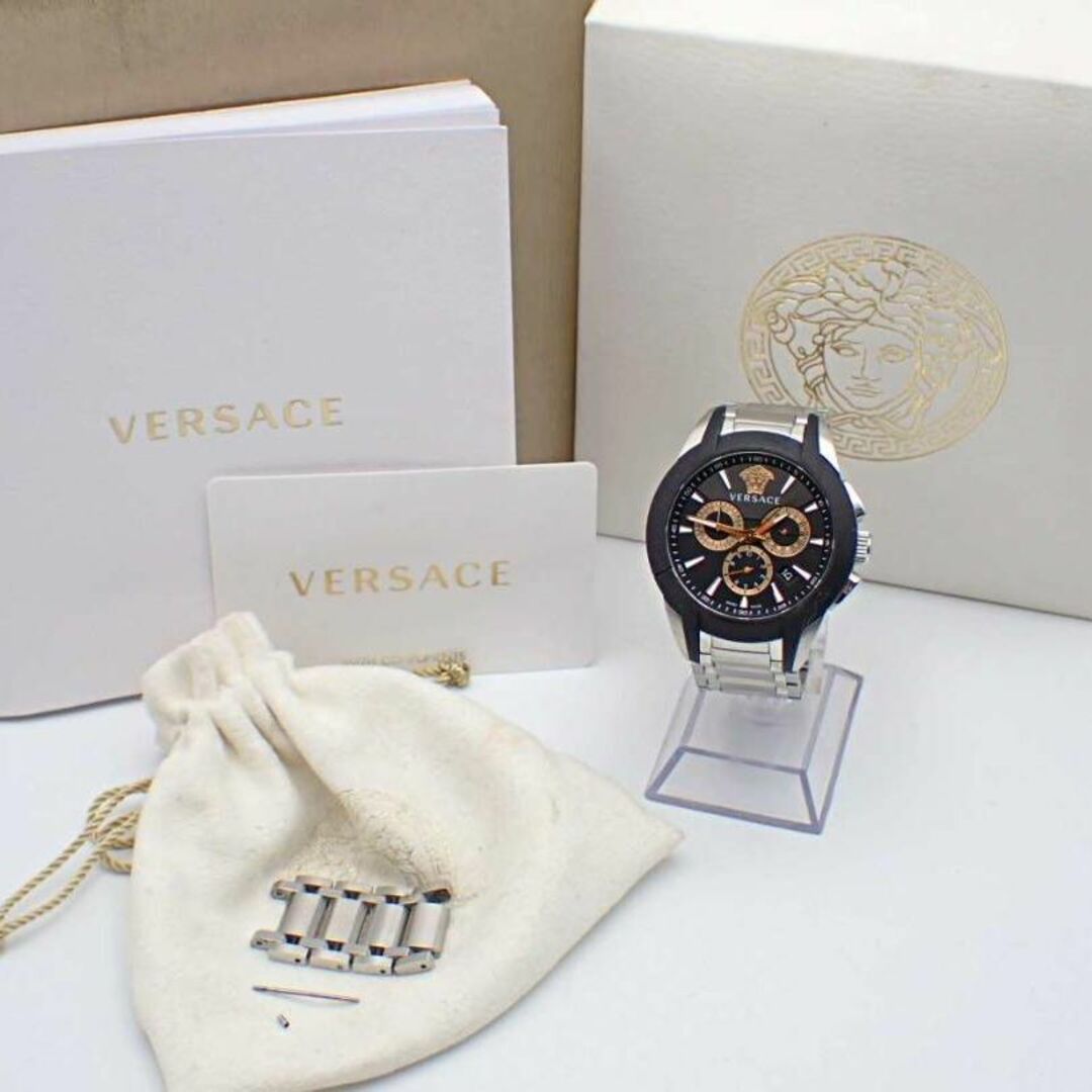 稼働品☆VERSACE ヴェルサーチ M8C クロノグラフ メンズ腕時計