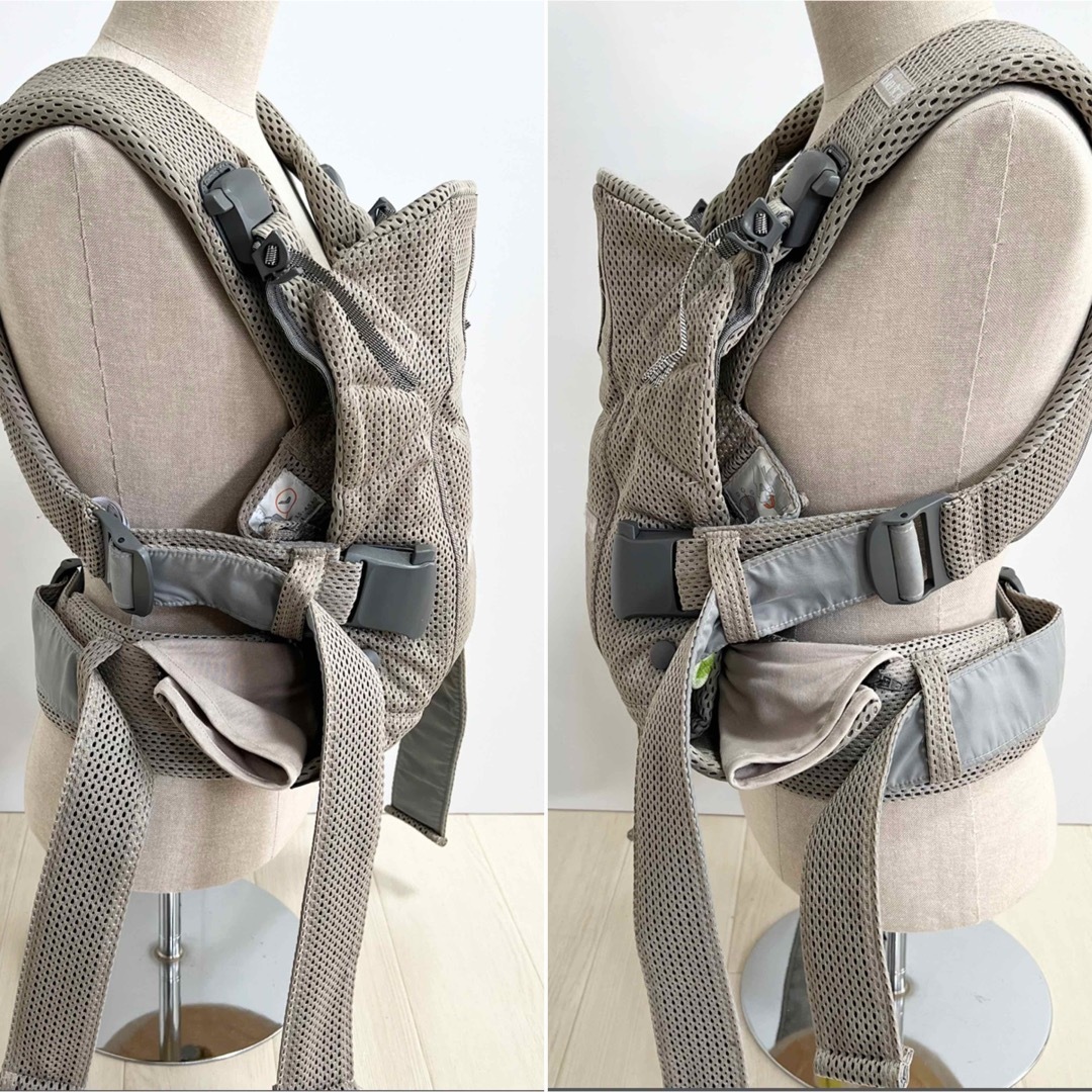 BABYBJORN(ベビービョルン)のベビービョルン 抱っこ紐 ベビーキャリア ONE KAI AIR グレーベージュ キッズ/ベビー/マタニティの外出/移動用品(抱っこひも/おんぶひも)の商品写真