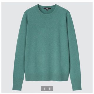 UNIQLO ユニクロ クルーネック カシミヤ ニット セーター グリーン M