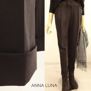 未使用 ANNA LUNA センタープレス パンツ 黒 M L  きれいめ 大人(その他)